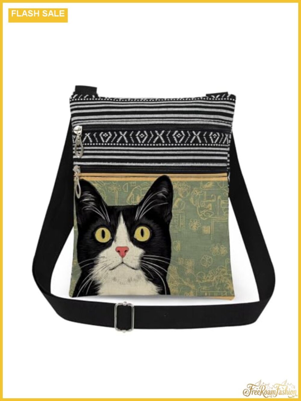 Cat Crossbody Bag Adjustable Strap Messenger Bag
